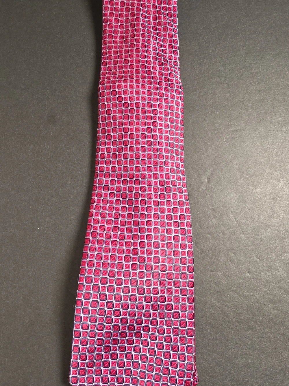 Nautica Pink Geometric Pattern Silk Tie